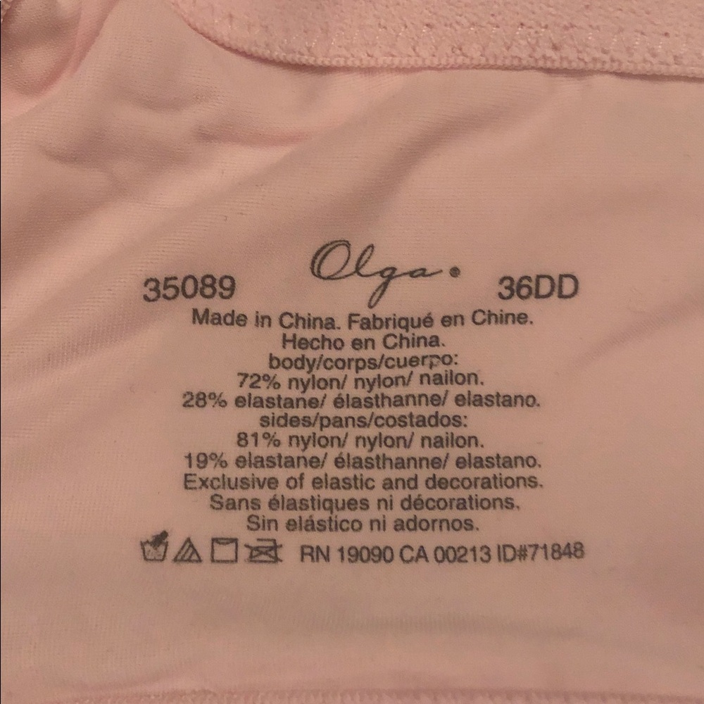 Olga Women's Bra Set - Soft Pink and Tan - Picture 2 of 6